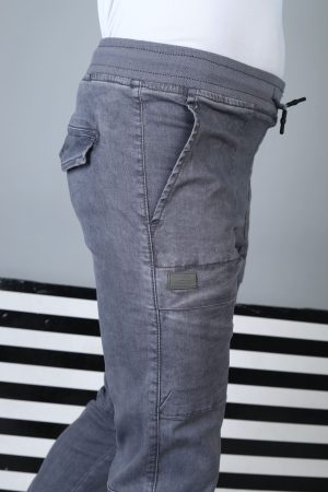 Men's Slim Fit Gray Denim Jogger # IRJ 35