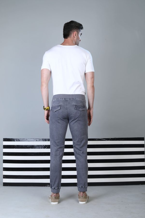 Men's Slim Fit Gray Denim Jogger # IRJ 35